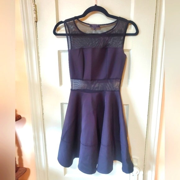 Guess mesh circle skirt black skater dress LBD goth - Picture 2 of 7